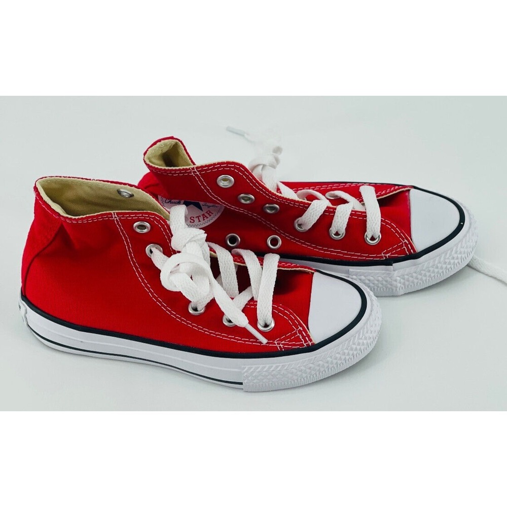 Converse Boy's Chuck Taylor All Star Hi-Top Canvas Shoes Red Sz 11.5 Youth NEW